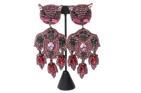 gucci rhinestone earrings.